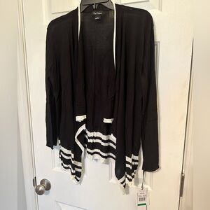 Nue Options Black Open Cardigan NWT Size Large